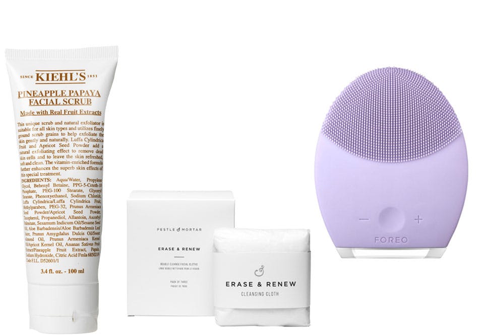 collage 3 Ansiktsrens, ekstrautstyr til renserutinen